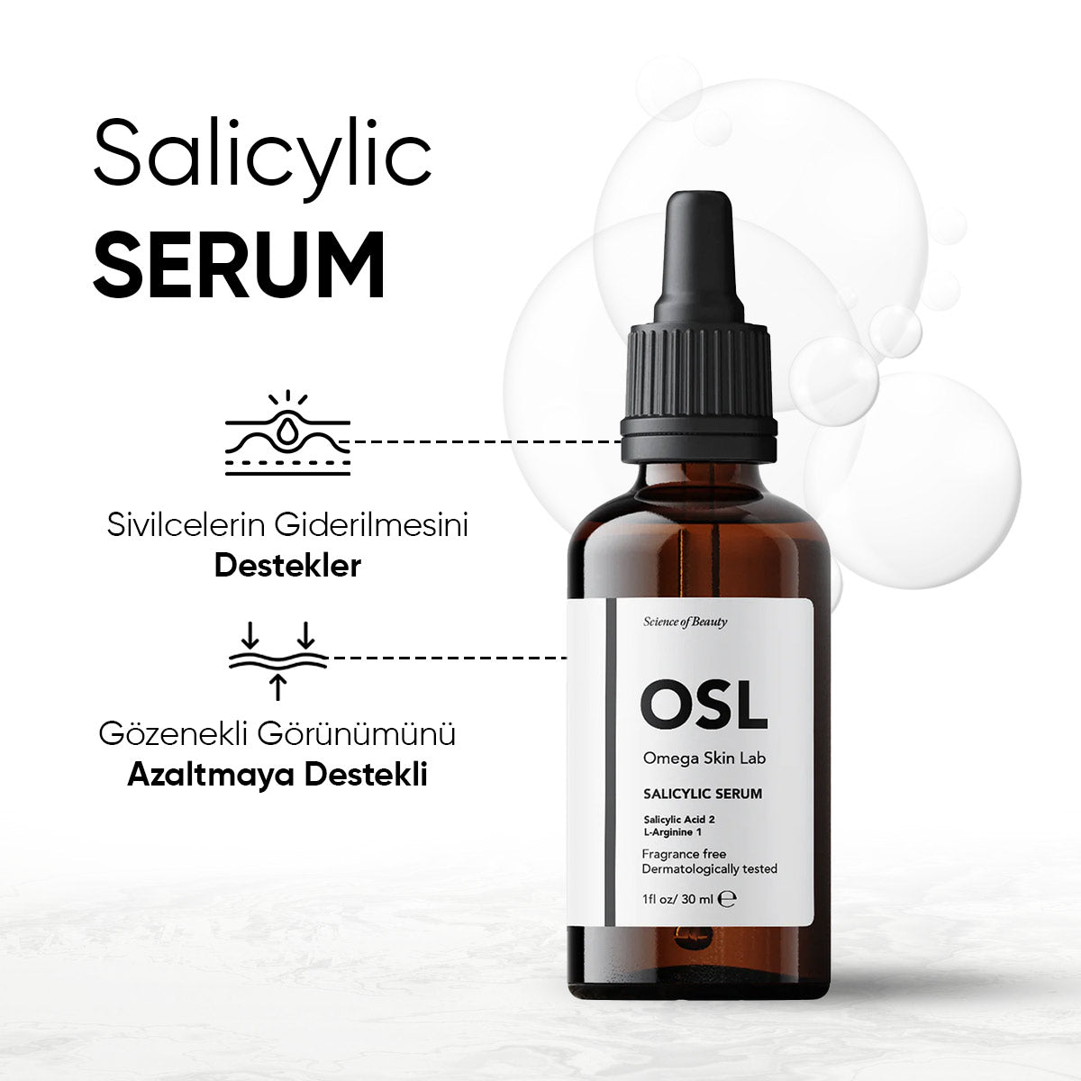 Salicylic Serum 30ml (Yağlı/Karma Ciltler için Gözenek Serumu)