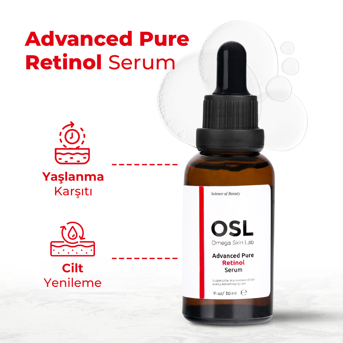 Advanced Pure Retinol Serum 30ml (Yaşlanma Karşıtı Saf Bakım Serumu)