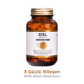 OSL Endovir NMN 60 bitkisel kapsül. İçindekiler: NMN, NADH ve Resveratrol.